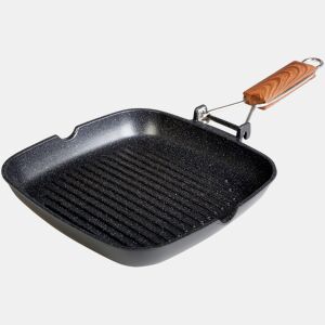 Wecook Ecochef Frigideira de Grelha Indução, Ondulado 20 x 20 cm, Anti-aderente Ecológico PFOA-Free, Alumínio, ,