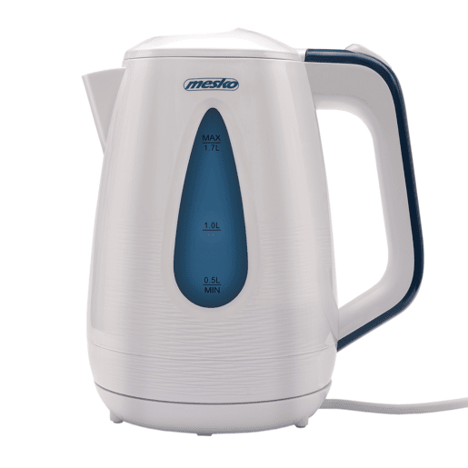 Mesko MS 1261 Jarro Elétrico 1.7L, Chaleira Eléctrica, Sem fios, Desligamento automático, Elemento de Aquecimento Oculto, 2200, Branco