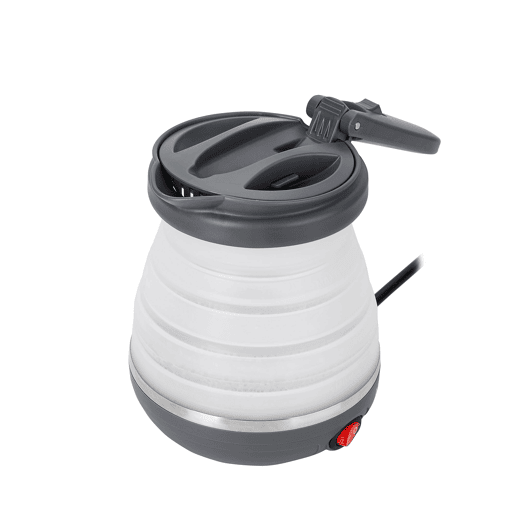 Adler AD1279 Jarro Eléctrica Dobrável, 0.5L, Silicone sem BPA, Elemento de Aquecimento oculto, Desligamento Automático, 750, Branco