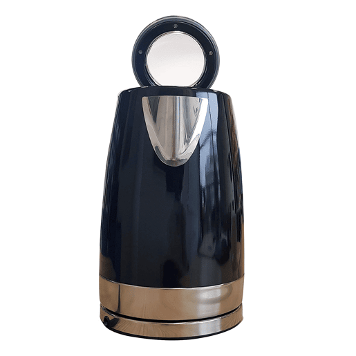 MPM MCZ-58C Jarro Elétrico 1,7 L, Chaleira Eléctrica, Aço Inoxidável sem BPA, Sem Fios, Elemento de Aquecimento Oculto, 2200, Preto