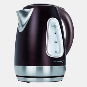 MPM MCZ-55 Jarro Elétrico 1,7 L, Chaleira Eléctrica, Aço Inoxidável sem BPA, Sem Fios, Elemento de Aquecimento Ocultado, 2200, Preto