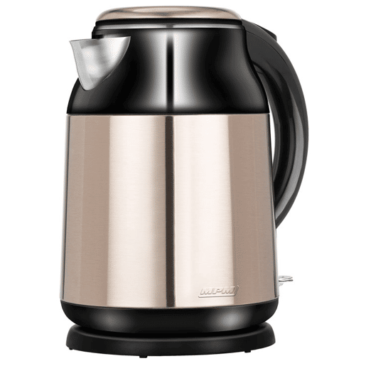 MPM MCZ-91M Jarro Eléctrica 1,7 L, Chaleira Eléctrica, Aço Inoxidável sem BPA, Sem Fios, Elemento de Aquecimento Ocultado, 2000, Prata negra