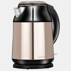 MPM MCZ-91M Jarro Eléctrica 1,7 L, Chaleira Eléctrica, Aço Inoxidável sem BPA, Sem Fios, Elemento de Aquecimento Ocultado, 2000, Prata negra