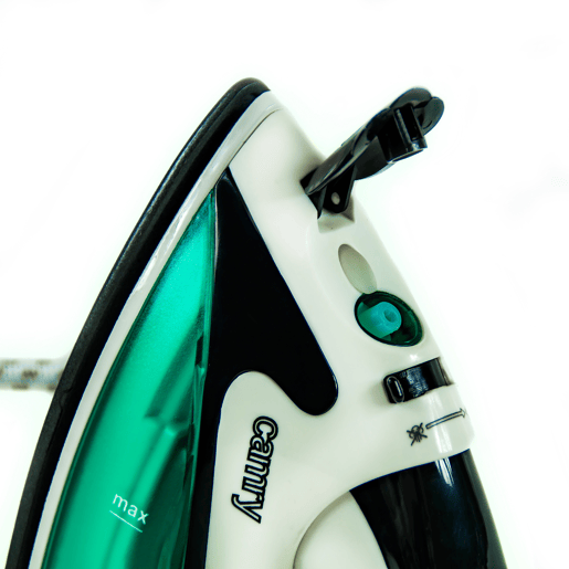 Camry CR 5024 Ferro a Vapor de Viagem Base Inox, 1500, Branco Verde