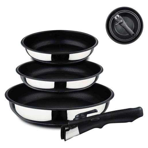 Conjunto de Frigideiras Bergner Click & Cook Aço inoxidável (3 Peças)