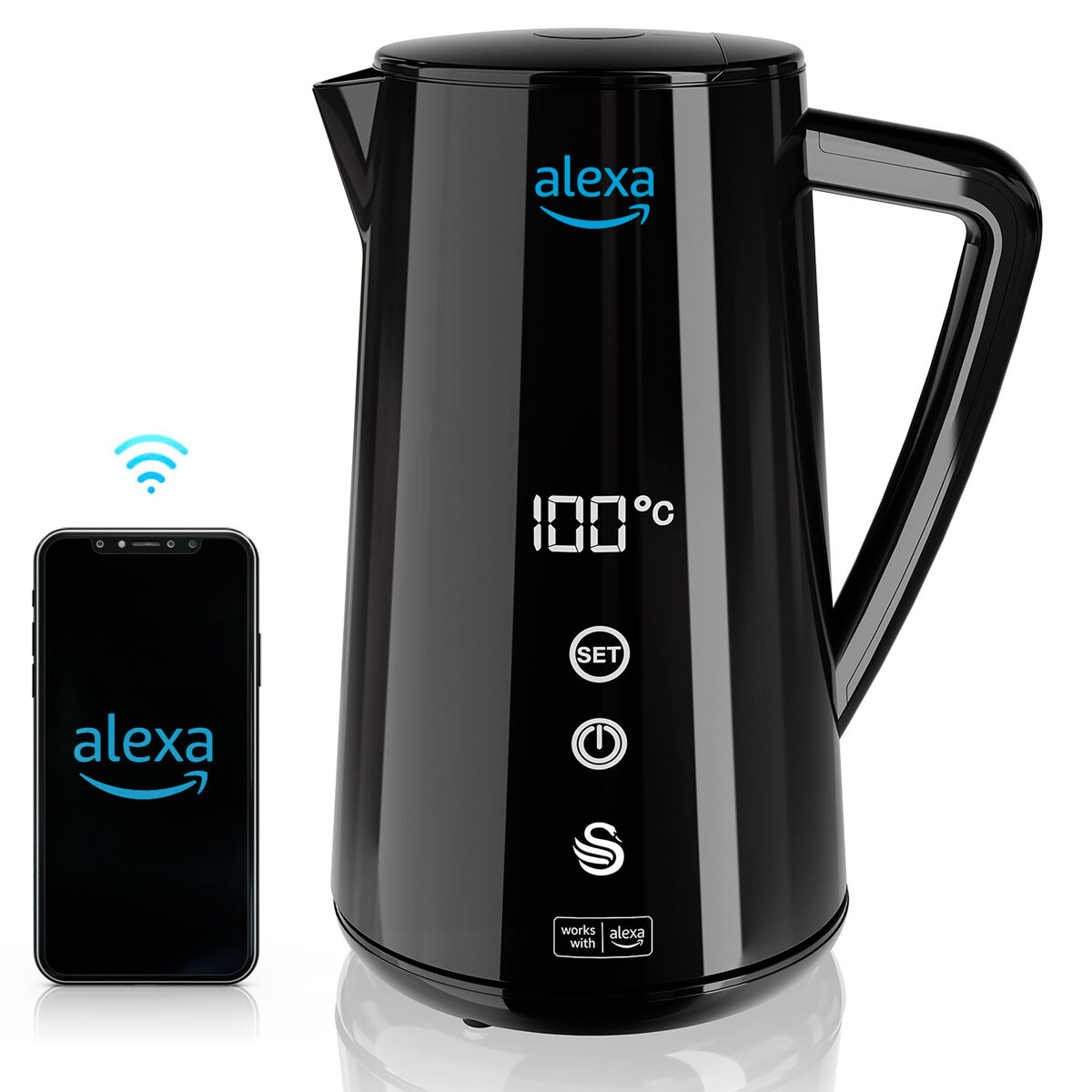 Hervidor de Agua Eléctrico SWAN SK14650BLKNEU