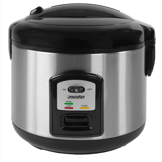 Mesko MS6411 Arrozeira Panela Eléctrica de Arroz 1,5 Litros, Função Manter Quente, Cozinhar a Vapor, 1000, Prata