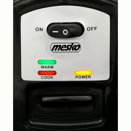 Mesko MS6411 Arrozeira Panela Eléctrica de Arroz 1,5 Litros, Função Manter Quente, Cozinhar a Vapor, 1000, Prata