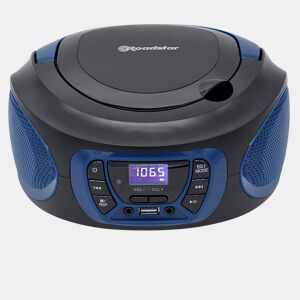 Roadstar CDR-365UBL Radio CD Player Portable FM PLL, Leitor CD-MP3 Porta USB, Estéreo AUX-IN, Saída Auscultadores, , Preto Azul