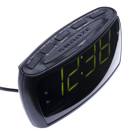 Adler AD1121 Rádio Despertador, Relógio Digital AM-FM, Grande Visor LED, Controlo de Brilho, Função SNOOZE, , Preto