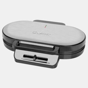 Clatronic WA 3745 Máquina de Waffles, 2 Waffles, Forma de Coração, Placas Anti-aderentes, 1200, Prata