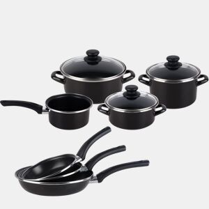 Magefesa KENIA Trem Cozinha Indução 10 Peças, Anti-Aderente sem PFOA, Todos os Fogões, , Preto