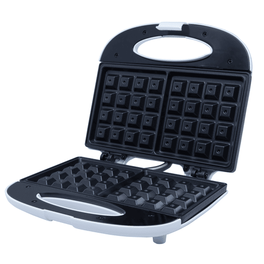Adler AD 311 Máquina de Waffles Eléctrica 2 Waffles Belgas Grossos, Placas Antiaderentes Automática, 700, Branco