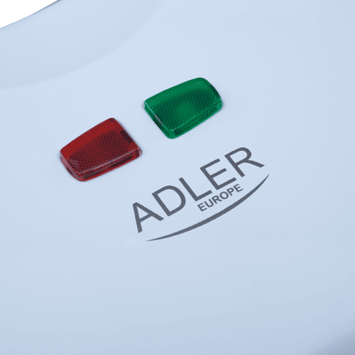 Adler AD 311 Máquina de Waffles Eléctrica 2 Waffles Belgas Grossos, Placas Antiaderentes Automática, 700, Branco