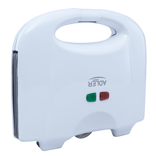 Adler AD 311 Máquina de Waffles Eléctrica 2 Waffles Belgas Grossos, Placas Antiaderentes Automática, 700, Branco