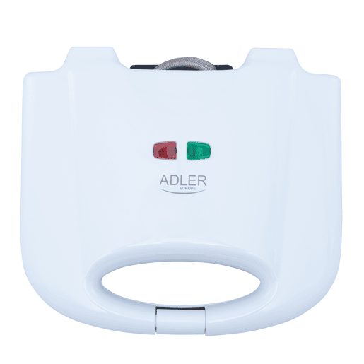 Adler AD 311 Máquina de Waffles Eléctrica 2 Waffles Belgas Grossos, Placas Antiaderentes Automática, 700, Branco
