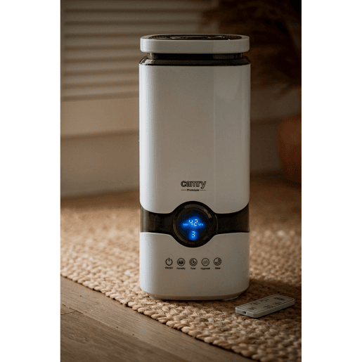 Camry CR7964 Humidificador Utra-sónico 4,2 L, Silencioso, Óleos Essenciais, 300 mlhr, 25, Branco
