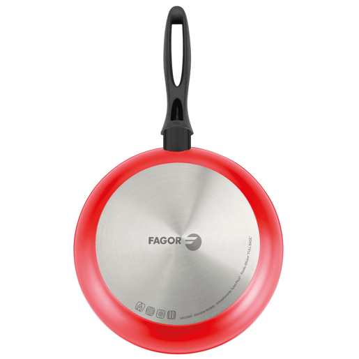 FAGOR Maxima Conjunto de 3 Frigideiras Indução 20-24-28 cm, Alumínio Forjado, Antiaderente Ecológico PFOA Livre, , Vermelho