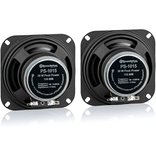 Roadstar PS1015 Altifalantes de Automóvel 10 cm, Coaxial, 2 Way Audio, PMPO 30W, 90 Db, 100-18000Hz, 30, Preto