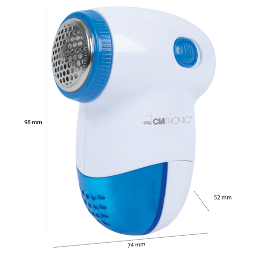 Clatronic TC 3758 Tira Borbotos Lâminas de Aço Inoxidável,Tanque Removível, Baterias, , Branco azul