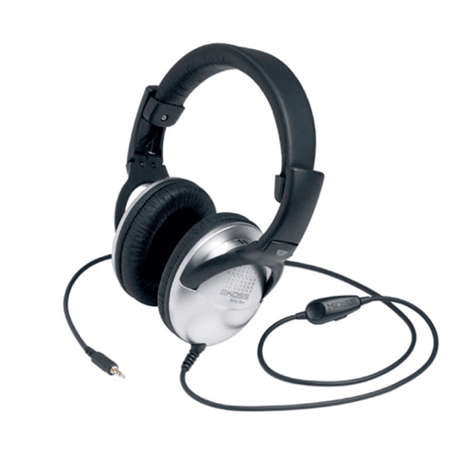KOSS UR29 Auscultadores com Fio, DJ Auriculares de Faixa, Fechado, Headphones Over Ear Controlo de Volume, , Prata negra