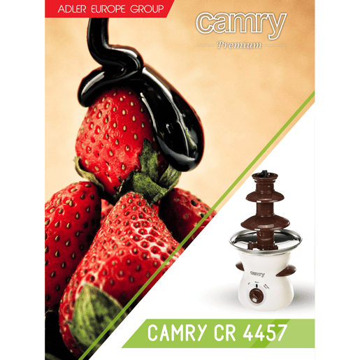 Camry CR 4457 Fonte de Chocolate elétrica cascata de 3 níveis, 60 Cº, 190 , Branco