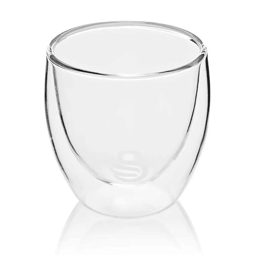 Conjunto de 4 Copos de Parede Dupla 100ml, Vidro de Borossilicato, Vidro Térmico para Café e Chá