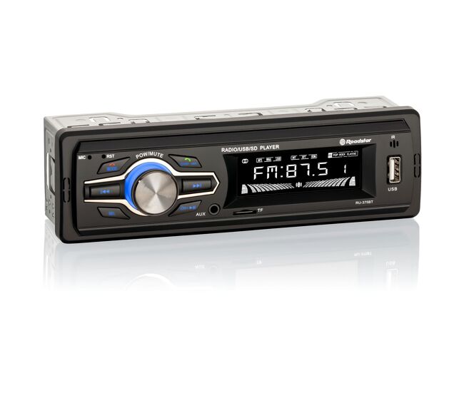 Roadstar ru-375bt radio coche digital am /fm bluetooth manos libres, autoradio stéreo, usb, lector tarjeta tf mp3, , negro