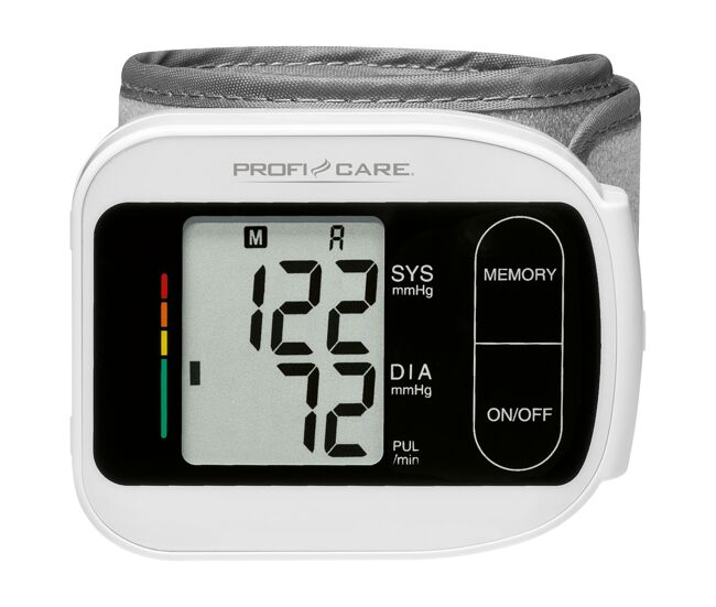 Proficare bmg 3018 tensiómetro muñeca digital, detección arritmias, medidor presión arterial, pulso cardíaco, memoria x 2, , blanco/negro