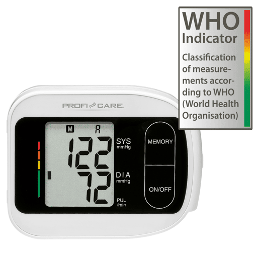 Proficare BMG 3018 Medidor de Pressão de Pulso Digital, Detecção de Arritmia, Monitor de Pressão Arterial, Memória (2 utilizadores x 60), , Preto branco
