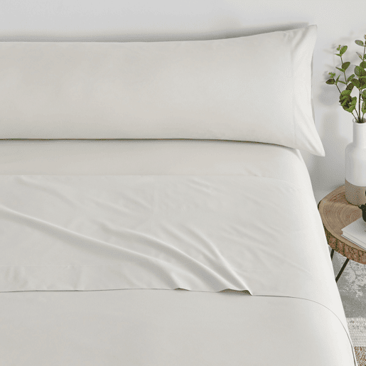 Conjunto de lençóis lisos 3 peças cama 90cm bege extra macio toque Donegal Collections