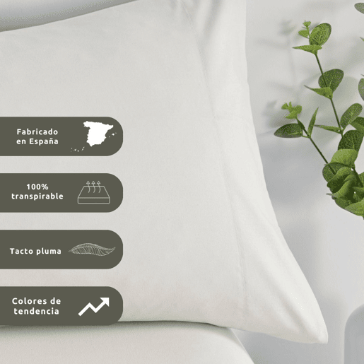 Conjunto de lençóis lisos 3 peças cama 135cm bege extra macio toque Donegal Collections