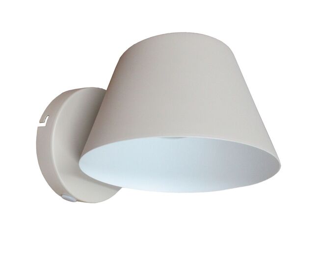 Lámpara de pared metal crema 16 x 16 x 12 cm