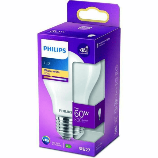 Lâmpada LED Philips Equivalent 60 W Lâmpada LED Philips Equivalent 60 W