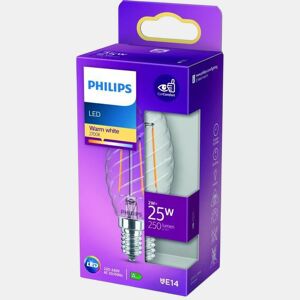 Lâmpada LED vela Philips Classic Twisted 25 W E14 2 W E (2700k)