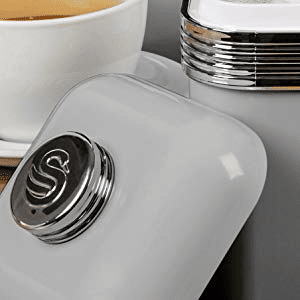 SWAN SWKA1020GRN Retro Conjunto de 3 Recipientes de Metal 1 L, Café, Especiarias, Aço Lacado, Desenho Vintage, , Cinza SWAN SWKA1020GRN Retro Conjunto de 3 Recipientes de Metal 1 L, Café, Especiarias, Aço Lacado, Desenho Vintage, , Cinza
