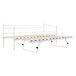 Cama con cama supletoria Skutskär con 4 Ruedas Metal 95x211 Cama con cama supletoria Skutskär con 4 Ruedas Metal 95x211 Blanco/ Beige