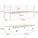 Cama con cama supletoria Skutskär con 4 Ruedas Metal 95x211 Cama con cama supletoria Skutskär con 4 Ruedas Metal 95x211 Blanco/ Beige