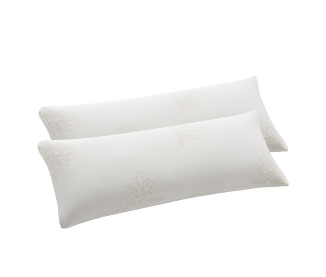Pack 2 almohadas viscoelástica copos funda aloe vera 70cm donegal collections