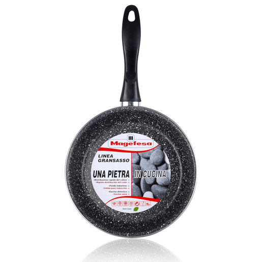 Magefesa K2 Gransasso Set 3 Frigideiras 20-24-28 cm, Indução, PFOA-Free Antiaderente STONE Aço Vitrificado, , Cinza