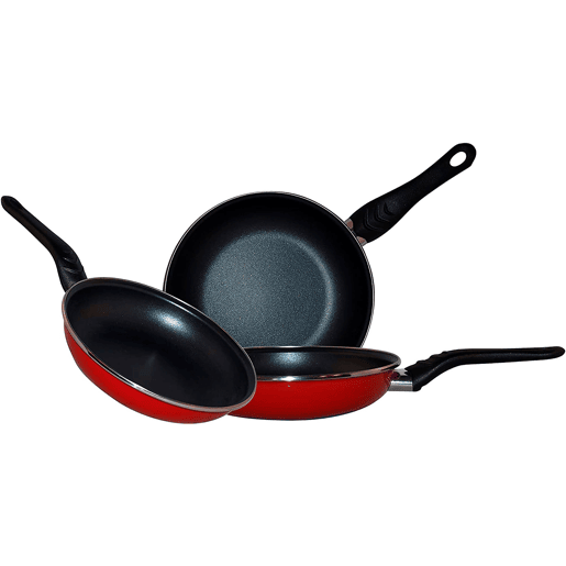 Magefesa Praga 3 Frigideiras 18-20-24cm, Indução, Antiaderente PFOA-Free Aço Vitrificado, , Vermelho