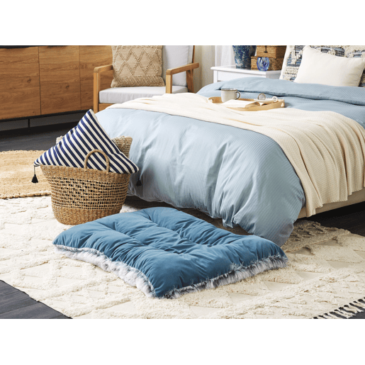 Cama para animais de estimação ERGANI Veludo Azul