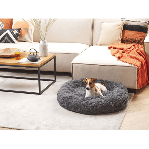 Cama para animais de estimação KULU Imitação de pele Cinzento escuro