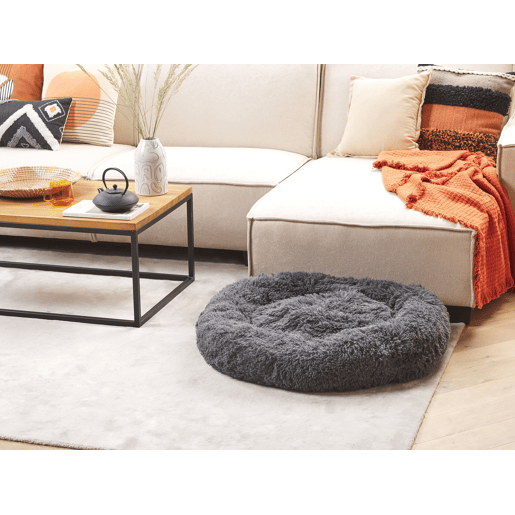Cama para animais de estimação KULU Imitação de pele Cinzento escuro