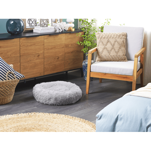 Cama para animais de estimação KULU Imitação de pele Cinzento claro