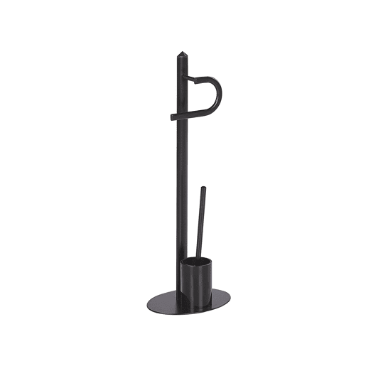 Suporte de papel higénico e escova SARTO Metal Preto