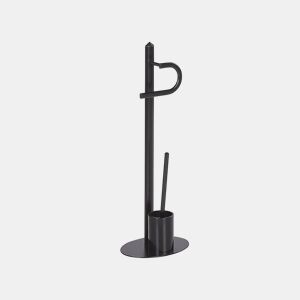 Suporte de papel higénico e escova SARTO Metal Preto