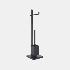Suporte de papel higénico e escova ULAPES Metal Preto