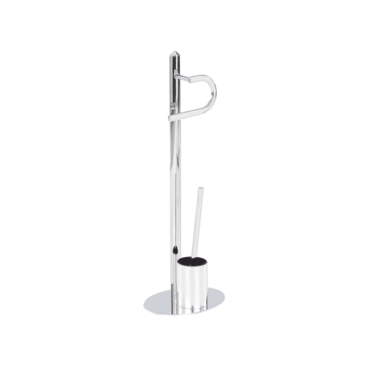 Suporte de papel higénico e escova SARTO Metal Prateado