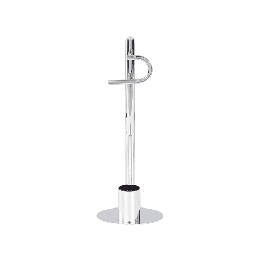Suporte de papel higénico e escova SARTO Metal Prateado